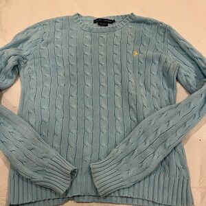 Ralph Lauren Sky Blue Cable Knit Sweater